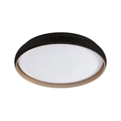 Lindby LED-kattovalaisin Jovian, musta, Ø 40 cm, CCT, himmennettävä