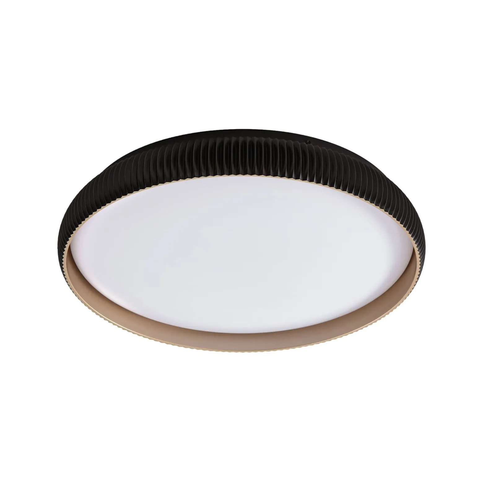 Lindby LED-kattovalaisin Jovian, musta, Ø 40 cm, CCT, himmennettävä