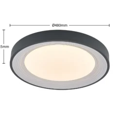 Lindby LED-kattovalaisin Lindum, RGB, CCT, kaukosäädin, himmennettävä