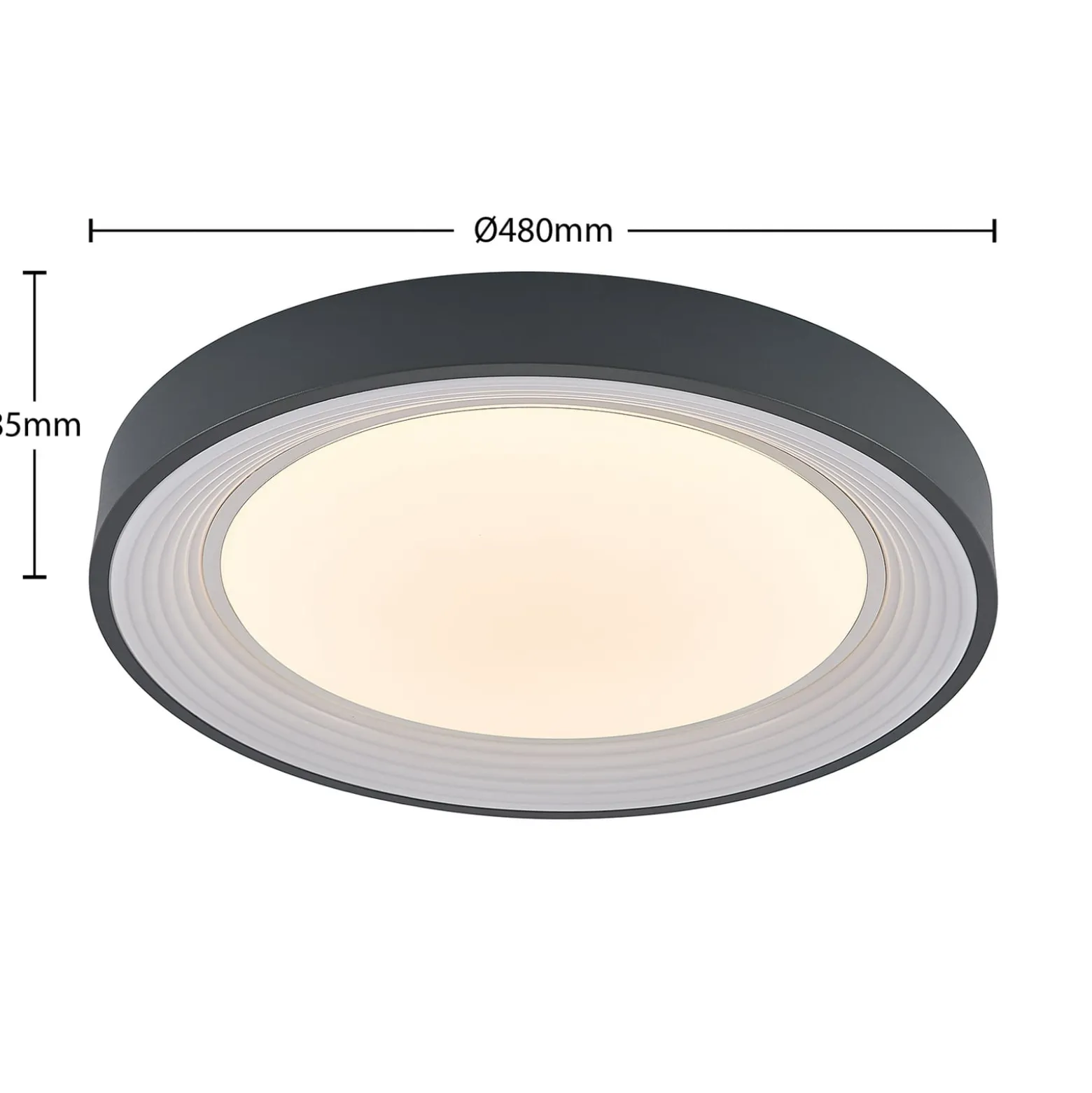 Lindby LED-kattovalaisin Lindum, RGB, CCT, kaukosäädin, himmennettävä