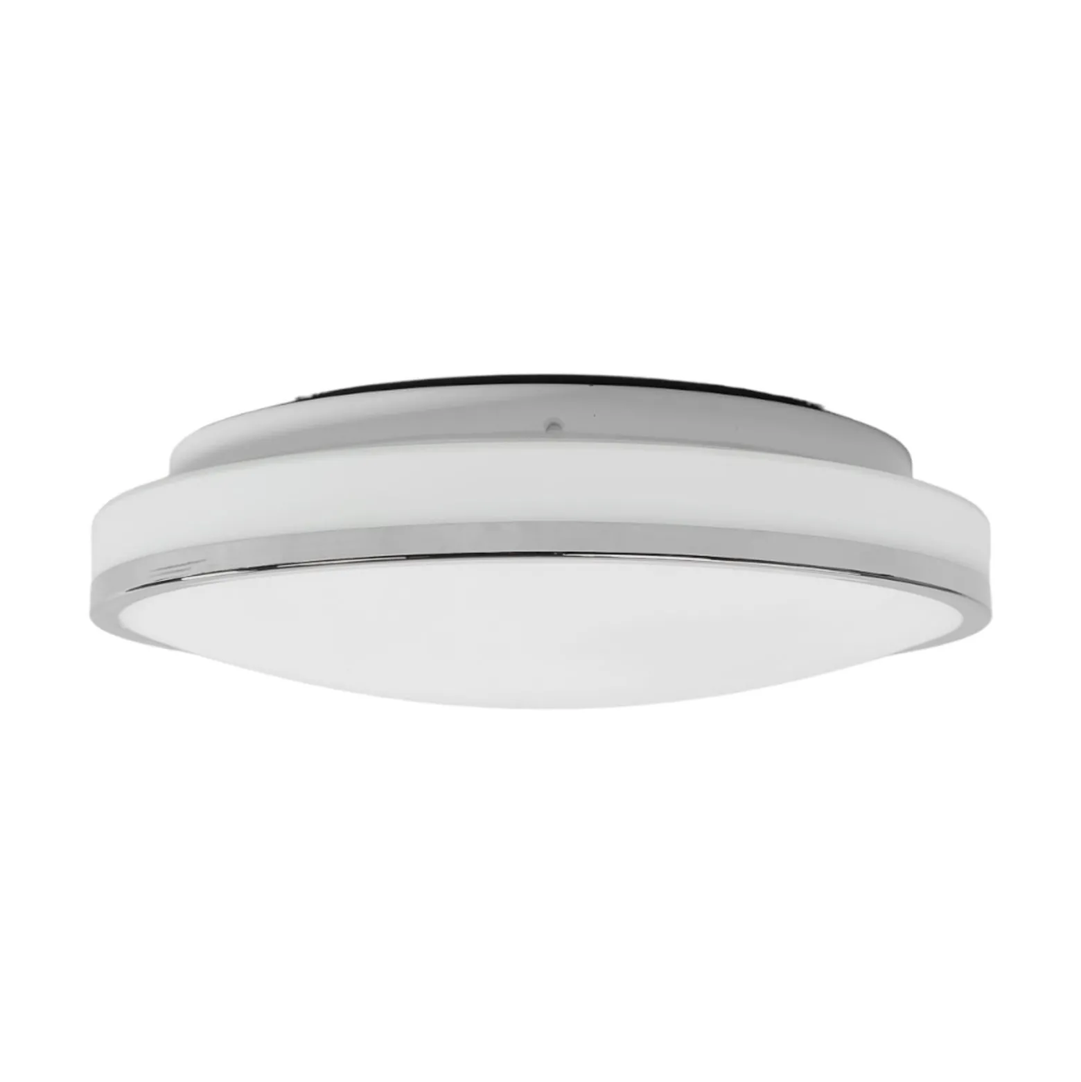 Lindby LED-kattovalaisin Lyss, Ø 34 cm, kromivärinen, IP44