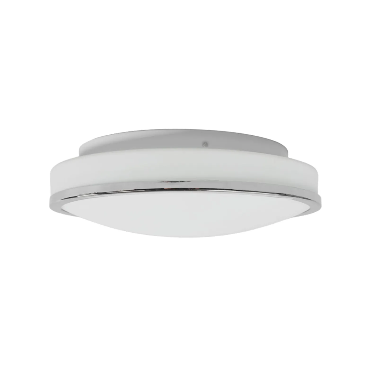 Lindby LED-kattovalaisin Lyss, Ø 28 cm, kromivärinen, IP44