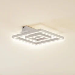 Lindby LED-kattovalaisin Madamo, valkoinen, 30 cm, 3000K