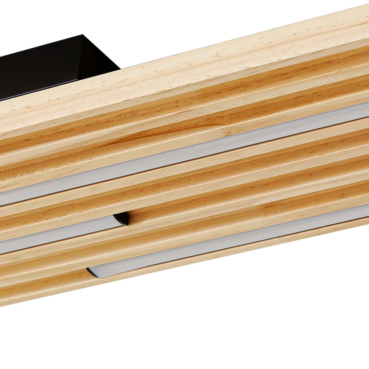 Lindby LED-kattovalaisin Madero, mäntypuuta, 90 cm x 20 cm