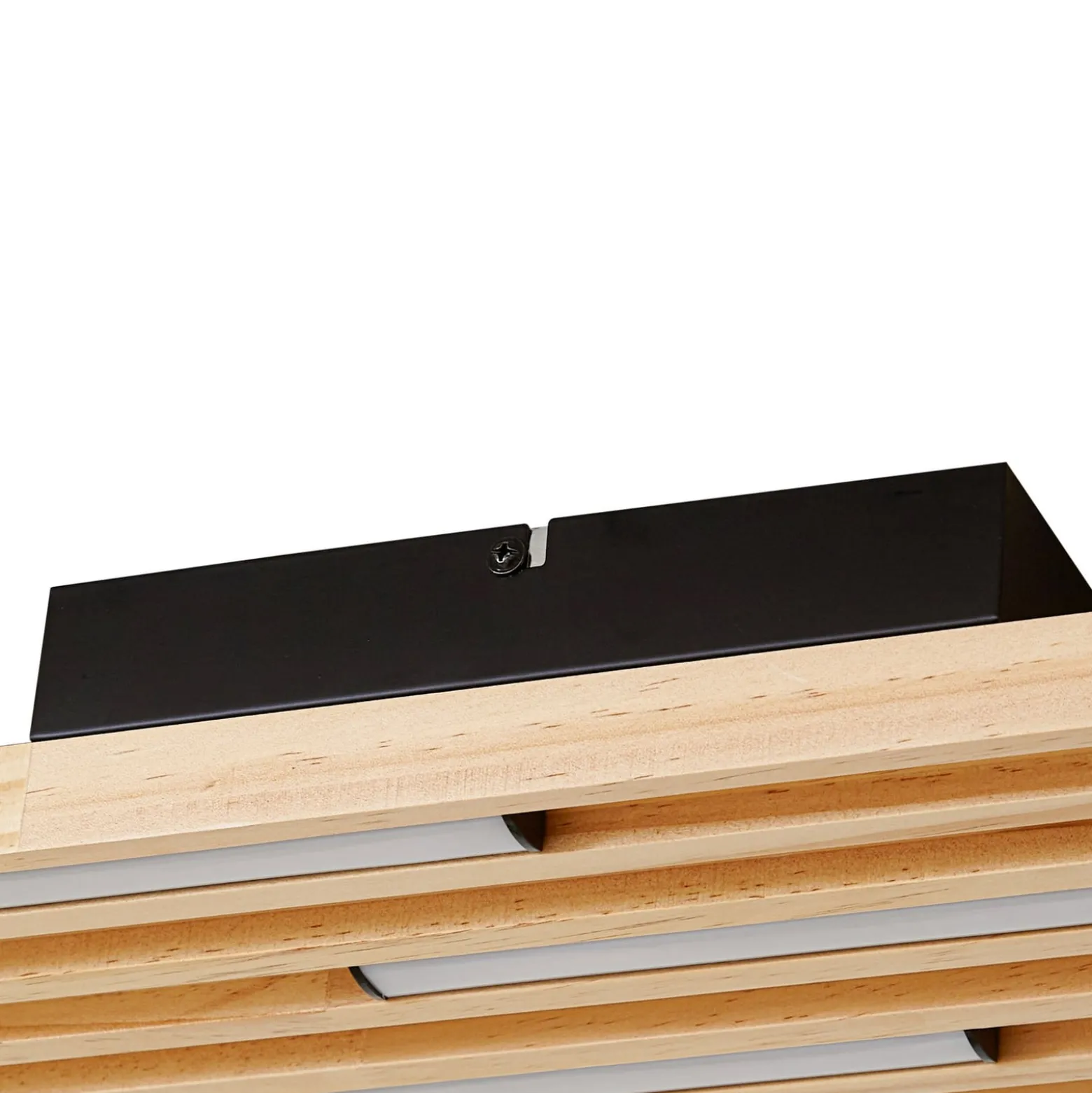 Lindby LED-kattovalaisin Madero, mäntypuuta, 90 cm x 20 cm