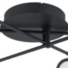 Lindby LED-kattovalaisin Manel, musta, rauta, 79 cm pitkä