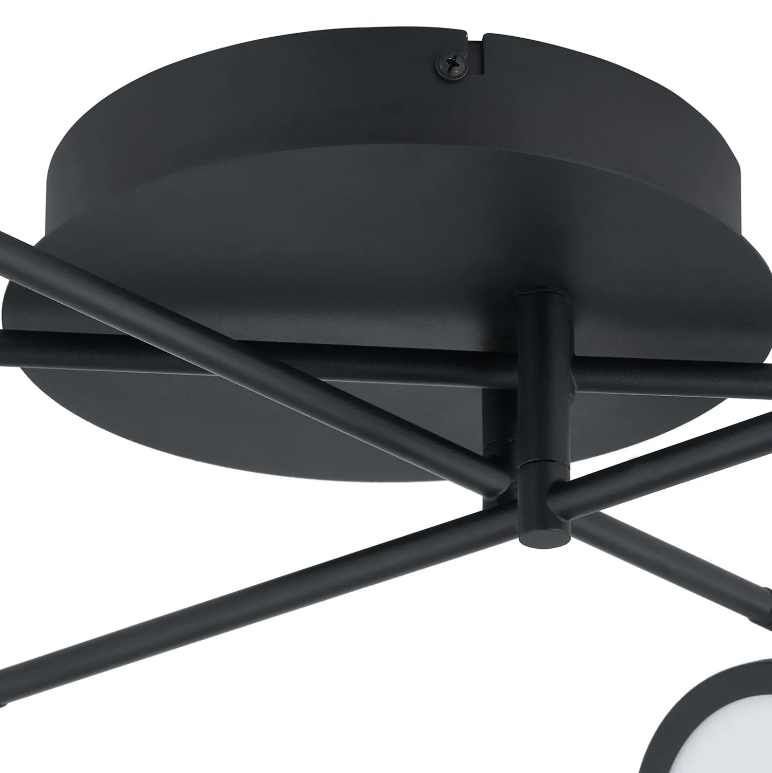 Lindby LED-kattovalaisin Manel, musta, rauta, 79 cm pitkä