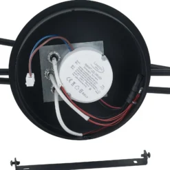 Lindby LED-kattovalaisin Manel, musta, rauta, 79 cm pitkä