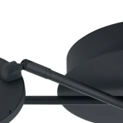 Lindby LED-kattovalaisin Manel, musta, rauta, 79 cm pitkä