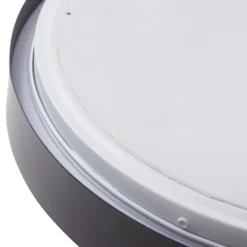 Lindby LED-kattovalaisin Medon, Ø 38 cm, musta, IP44, metallia