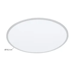 Lindby LED-kattovalaisin Narima, 4000 K, Ø 80 cm, hopea