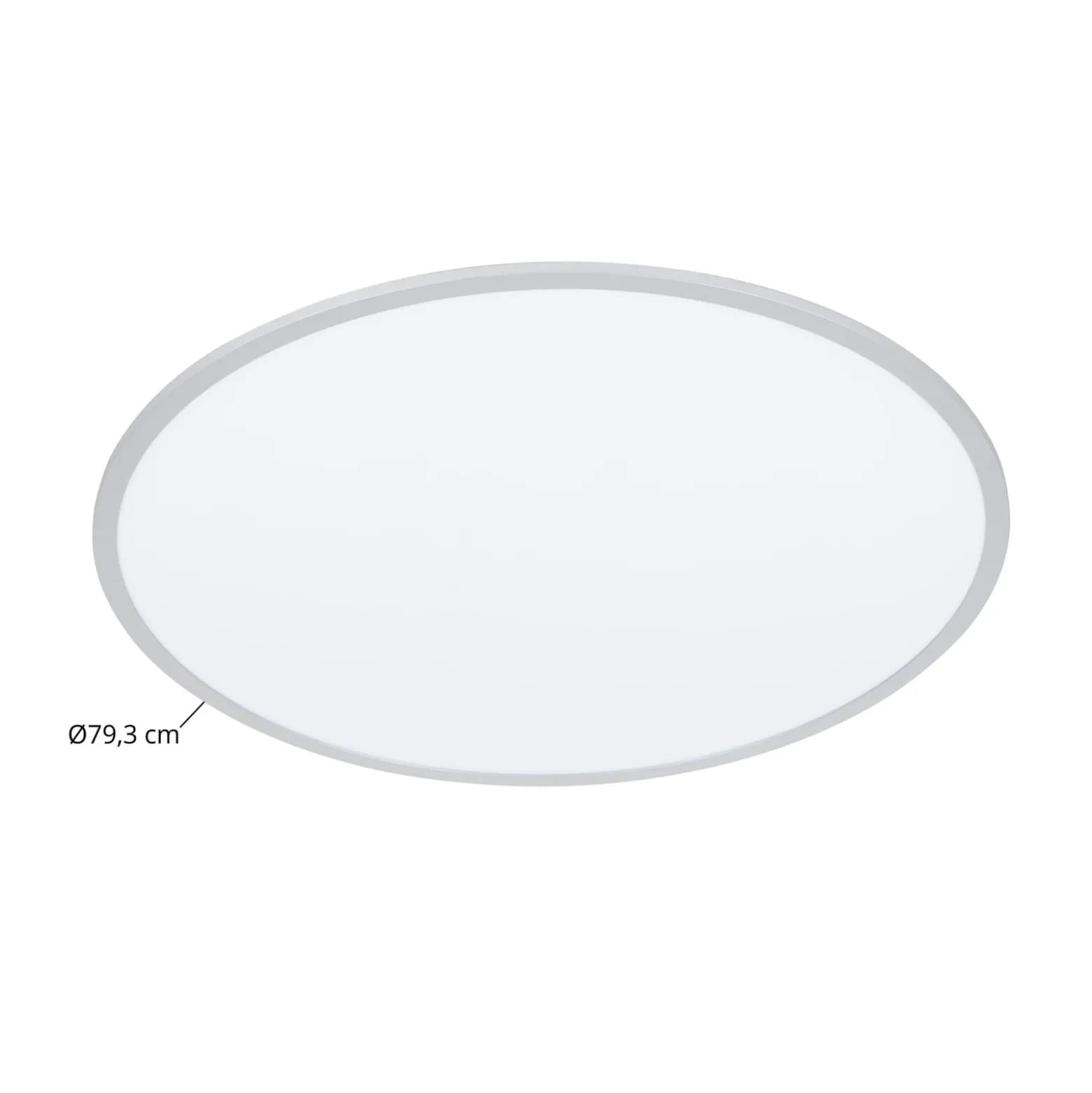Lindby LED-kattovalaisin Narima, 4000 K, Ø 80 cm, hopea