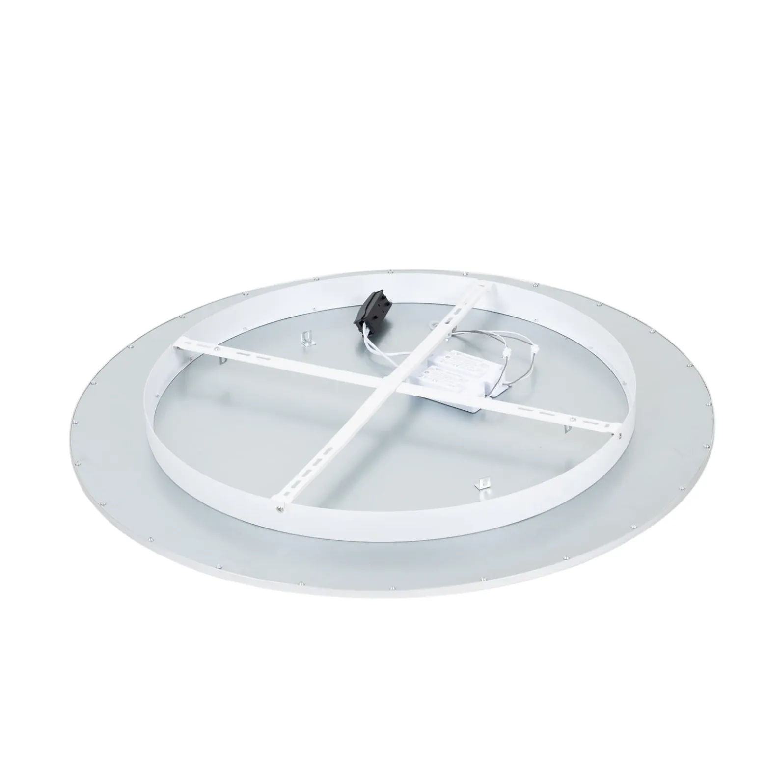 Lindby LED-kattovalaisin Narima, 4000 K, Ø 80 cm, hopea