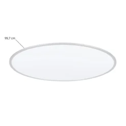 Lindby LED-kattovalaisin Narima, 4000 K, Ø 100 cm, hopea