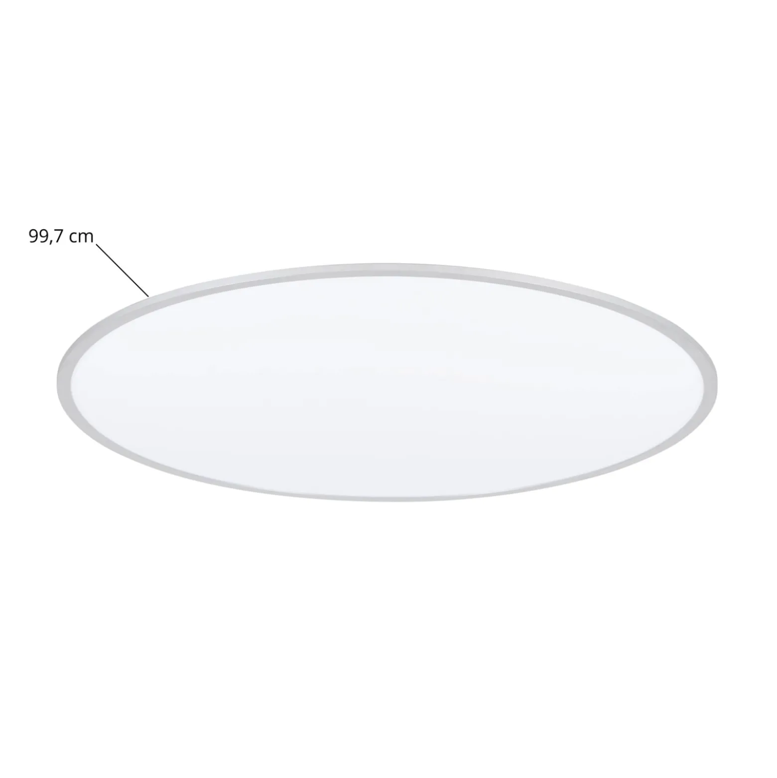 Lindby LED-kattovalaisin Narima, 4000 K, Ø 100 cm, hopea