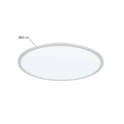 Lindby LED-kattovalaisin Narima, 4000 K, Ø 60 cm, hopea