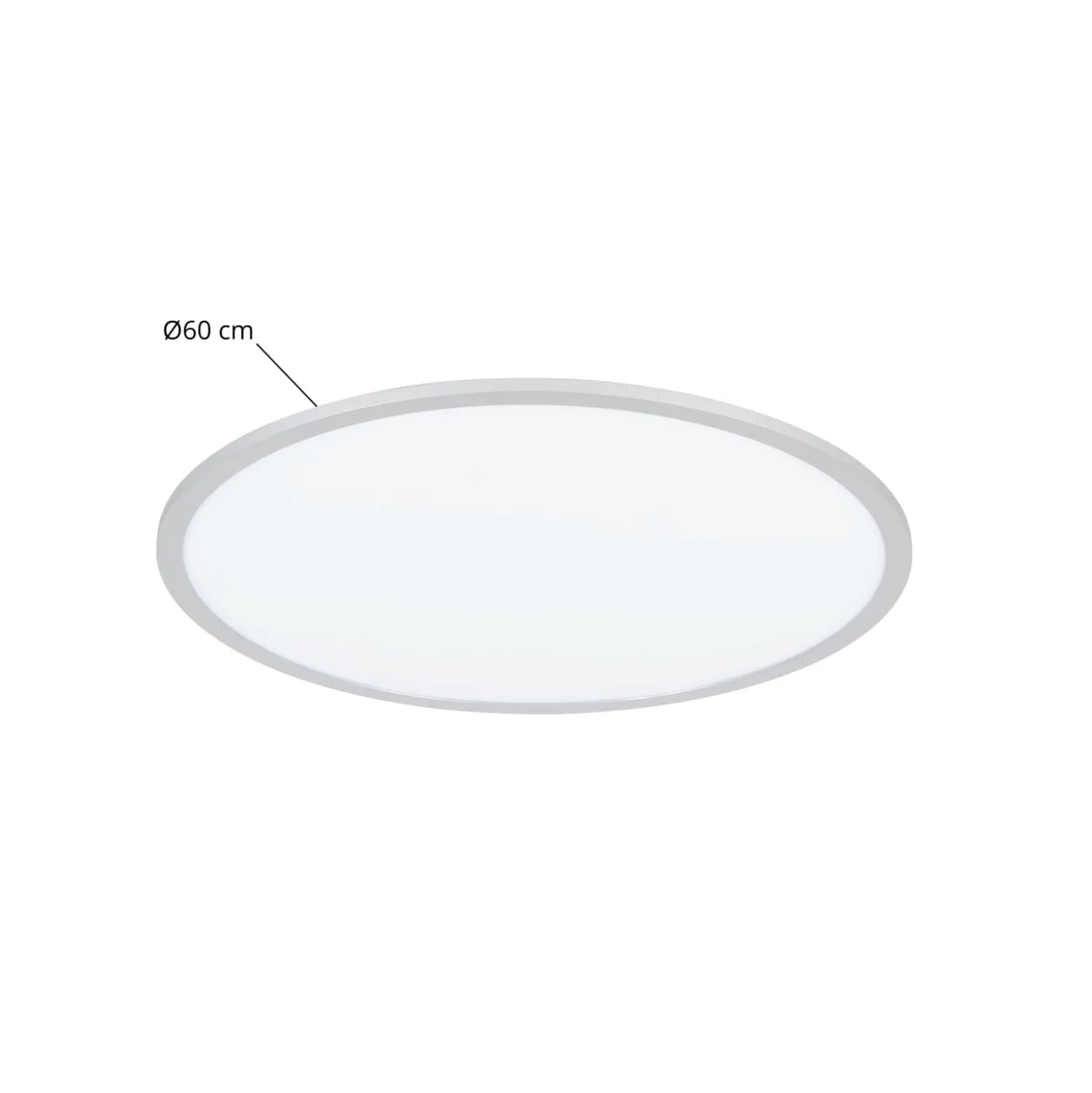 Lindby LED-kattovalaisin Narima, 4000 K, Ø 60 cm, hopea