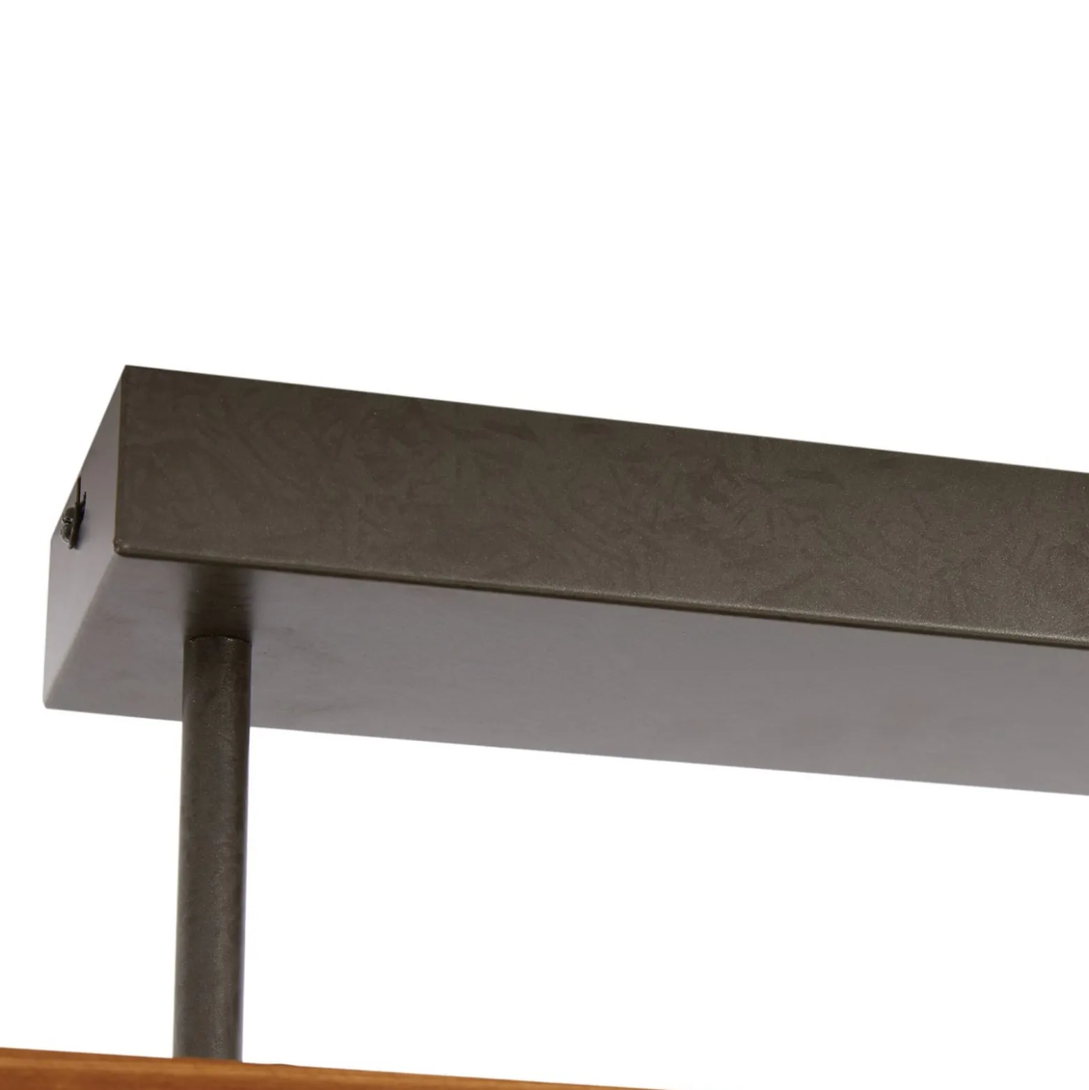 Lindby LED-kattovalaisin Nesaja, musta, puu, 98cm, himmennettävä