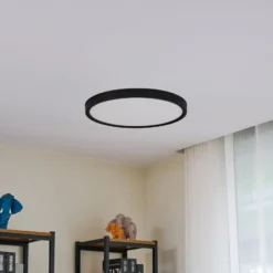 Lindby LED-kattovalaisin Pravin, Ø 50 cm, CCT, musta