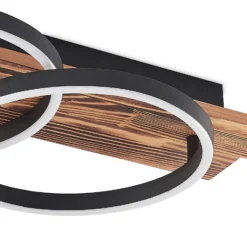 Lindby LED-kattovalaisin Sentoa, puu, 75 cm pitkä, 3000 K