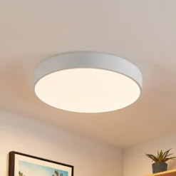 Lindby LED-kattovalaisin Simera, Ø 50cm, valkoinen, metallia