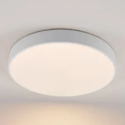 Lindby LED-kattovalaisin Simera, Ø 50cm, valkoinen, metallia