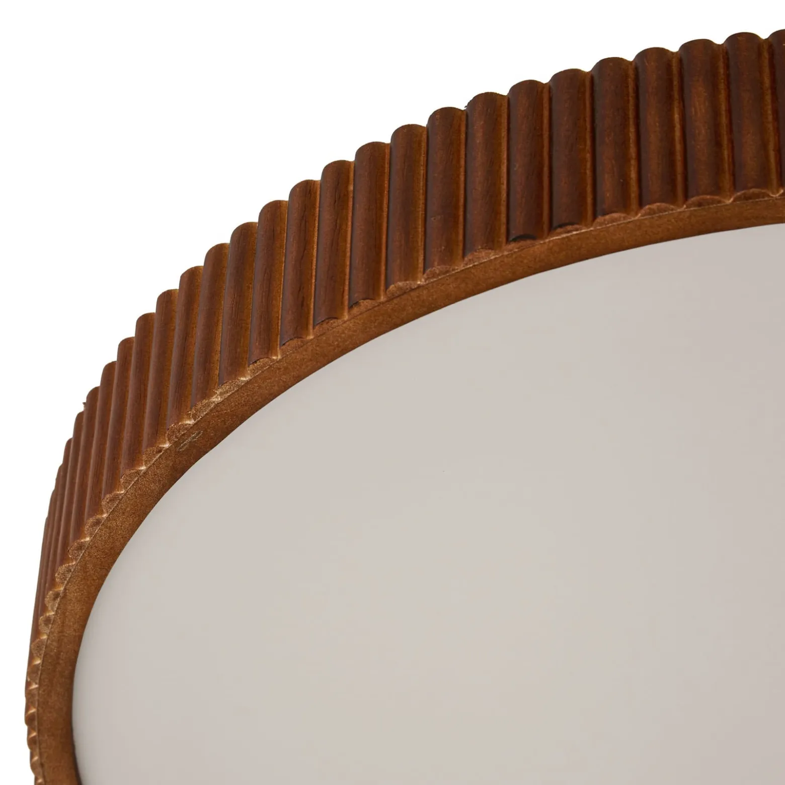 Lindby LED-kattovalaisin Velua, valkoinen/tumma puu, CCT, Ø 50 cm