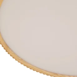 Lindby LED-kattovalaisin Velua, valkoinen/vaalea puu, CCT, Ø 50 cm