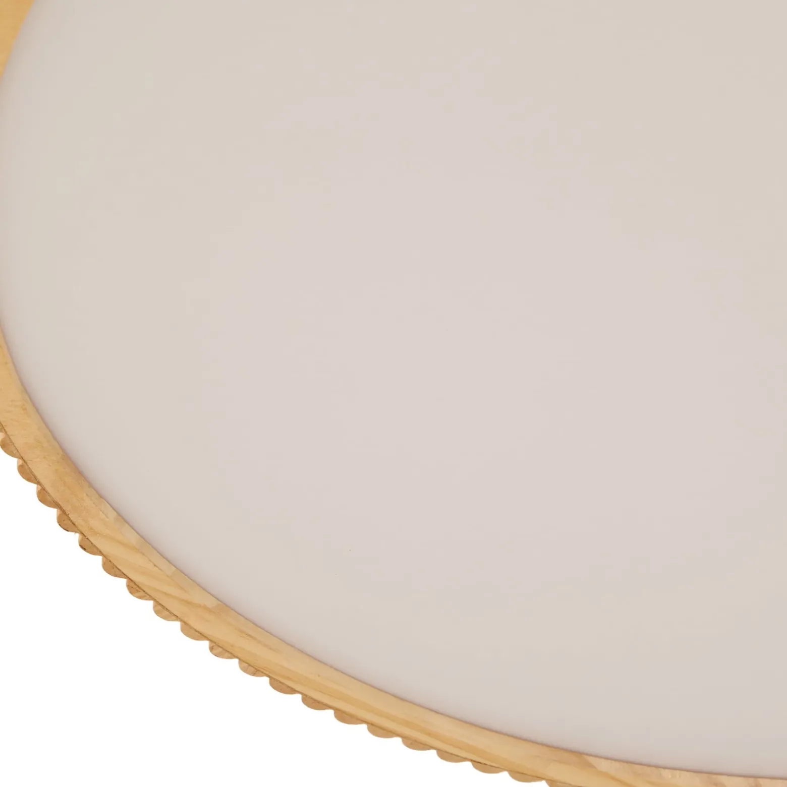 Lindby LED-kattovalaisin Velua, valkoinen/vaalea puu, CCT, Ø 50 cm