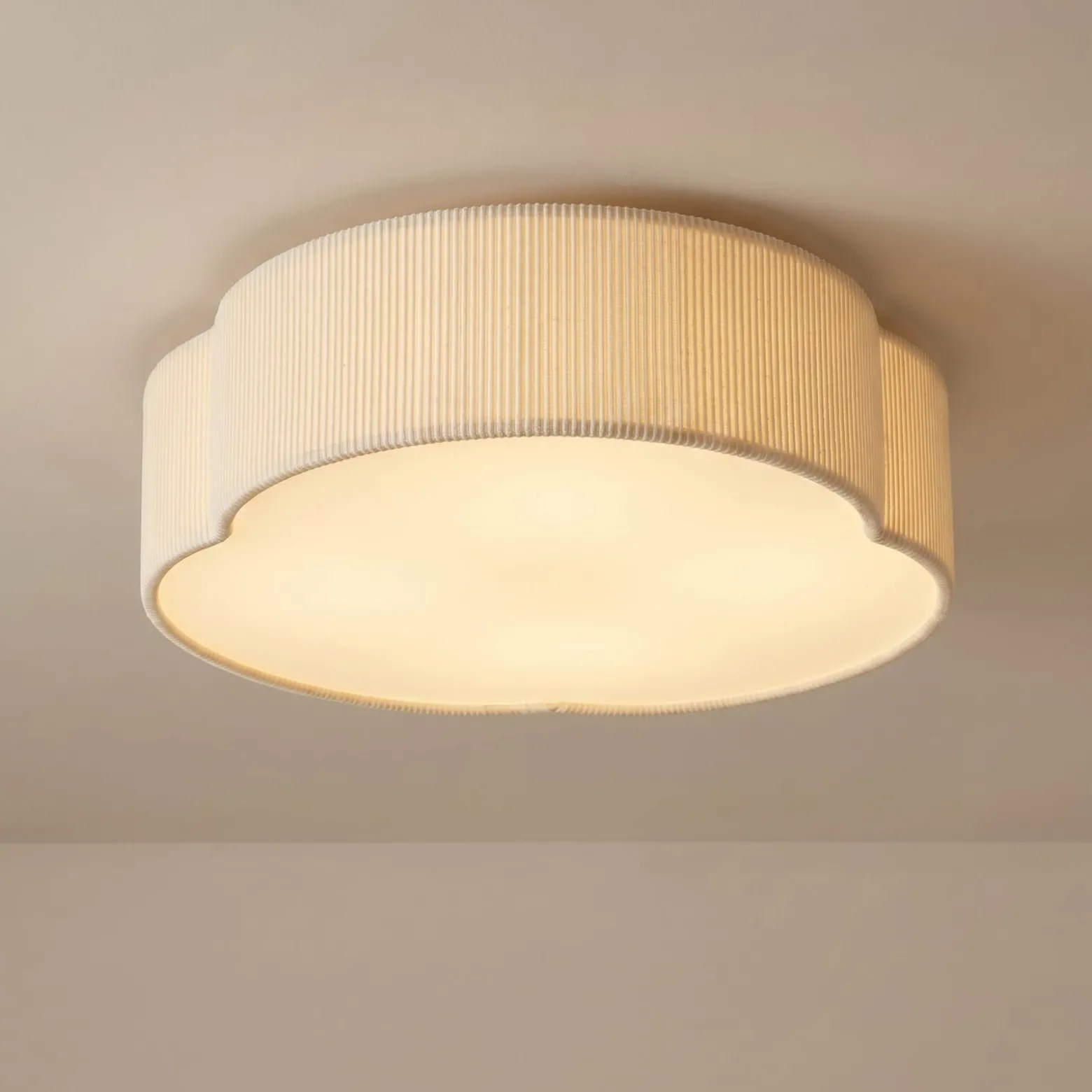 Lindby LED-kattovalaisin Winona, Cord, 48 cm, kermanvärinen, CCT
