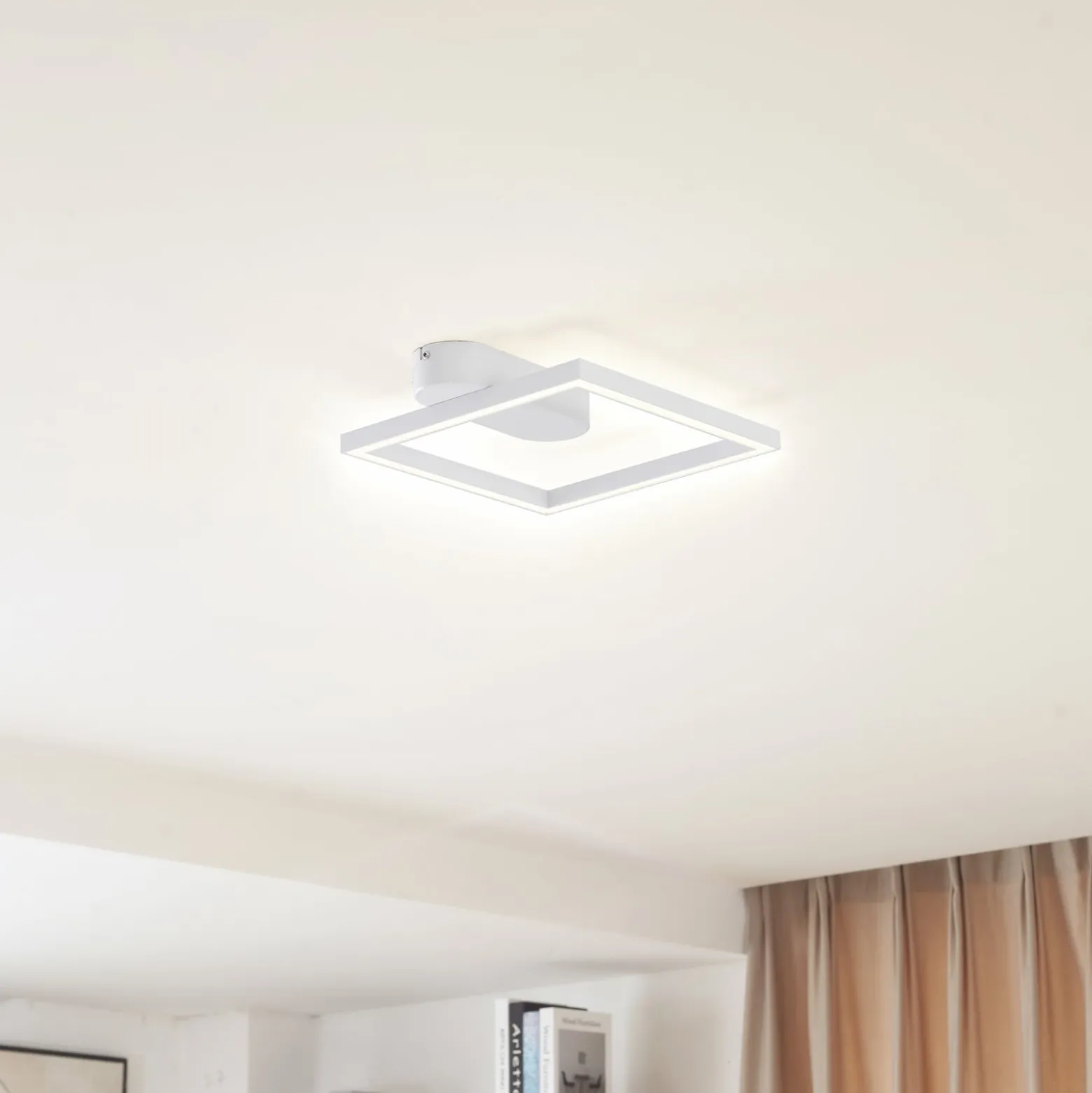 Lindby LED-kattovalaisin Yulla, valkoinen