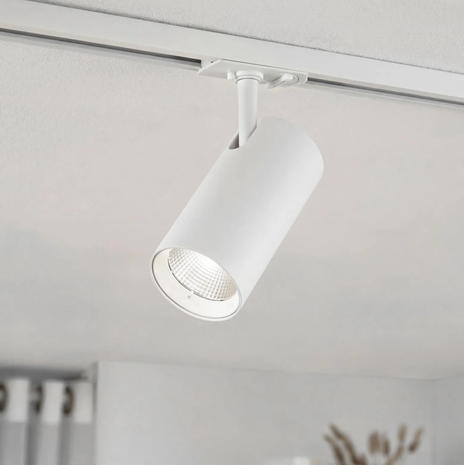 Lindby LED-kiskospotti Linaro, valkoinen, Ø 7 cm, alumiini, CCT