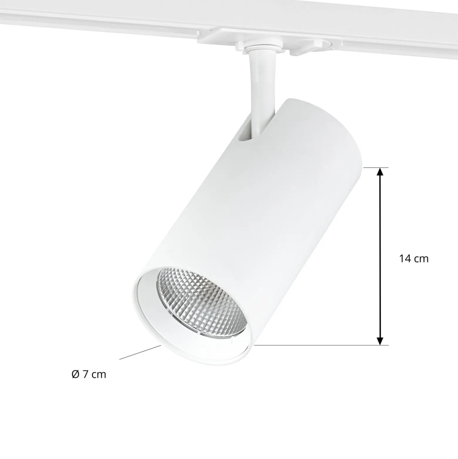 Lindby LED-kiskospotti Linaro, valkoinen, Ø 7 cm, alumiini, CCT