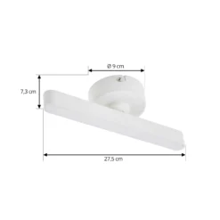 Lindby LED-kohdevalaisin Eldrin, valkoinen, 1-valo, valonauha