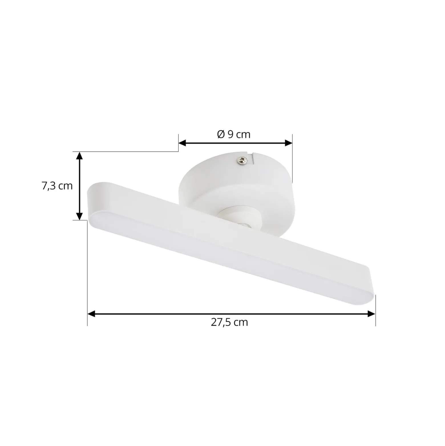 Lindby LED-kohdevalaisin Eldrin, valkoinen, 1-valo, valonauha