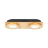 Lindby LED-kohdevalaisin Joren, puu, 38 x 16 cm, 2-valo, 3000 K