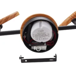 Lindby LED-kohdevalaisin Manel, puu, 37 cm pitkä, 2-valoinen
