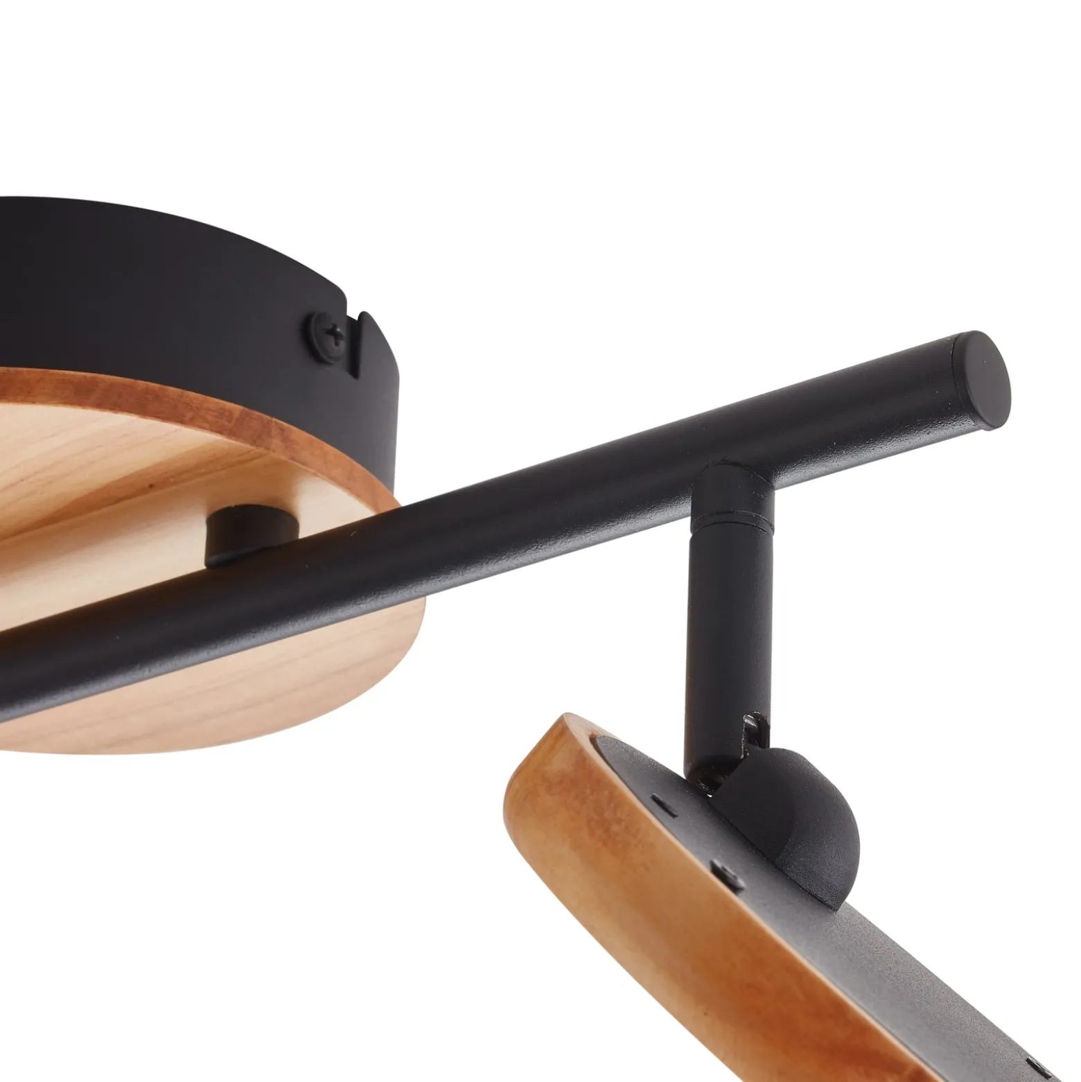Lindby LED-kohdevalaisin Manel, puu, 37 cm pitkä, 2-valoinen