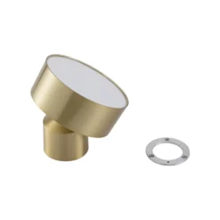 Lindby LED-kohdevalaisin Nivoria, Ø 14 cm, kullanvärinen, kääntyvä kiinnitys