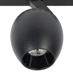 Lindby LED-kohdevalaisin 48 V Lumaro, musta, Ø 6,2 cm, himmennettävä