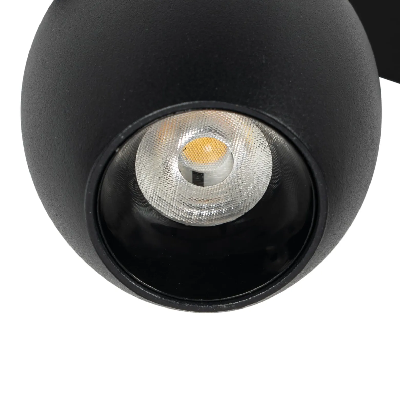 Lindby LED-kohdevalaisin 48 V Lumaro, musta, Ø 6,2 cm, himmennettävä