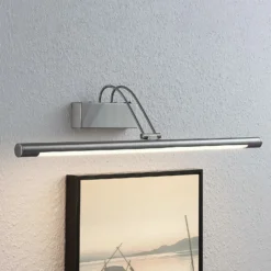 Lindby LED-kuvavalaisin Mailine, 69 cm, nikkeli, kytkin