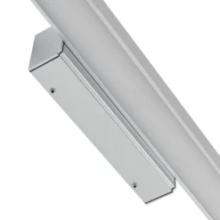 Lindby LED kylpyhuone- ja peilivalaisin Alenia, 120cm, IP44, harmaa