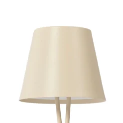 Lindby LED ladattava pöytävalaisin Janea, CROSS, beige, metallia