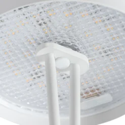 Lindby LED ladattava pöytävalaisin Janea CROSS, valkoinen, metallia