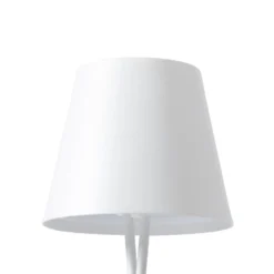 Lindby LED ladattava pöytävalaisin Janea CROSS, valkoinen, metallia
