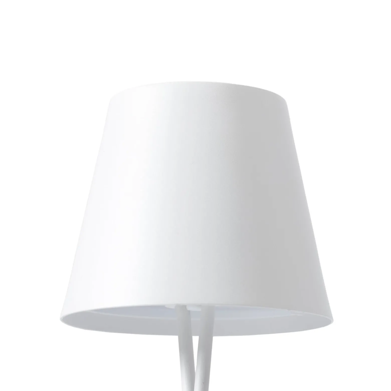 Lindby LED ladattava pöytävalaisin Janea CROSS, valkoinen, metallia
