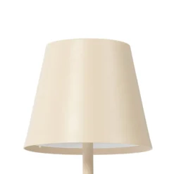 Lindby LED ladattava pöytävalaisin Janea CUBE, beige, metallia