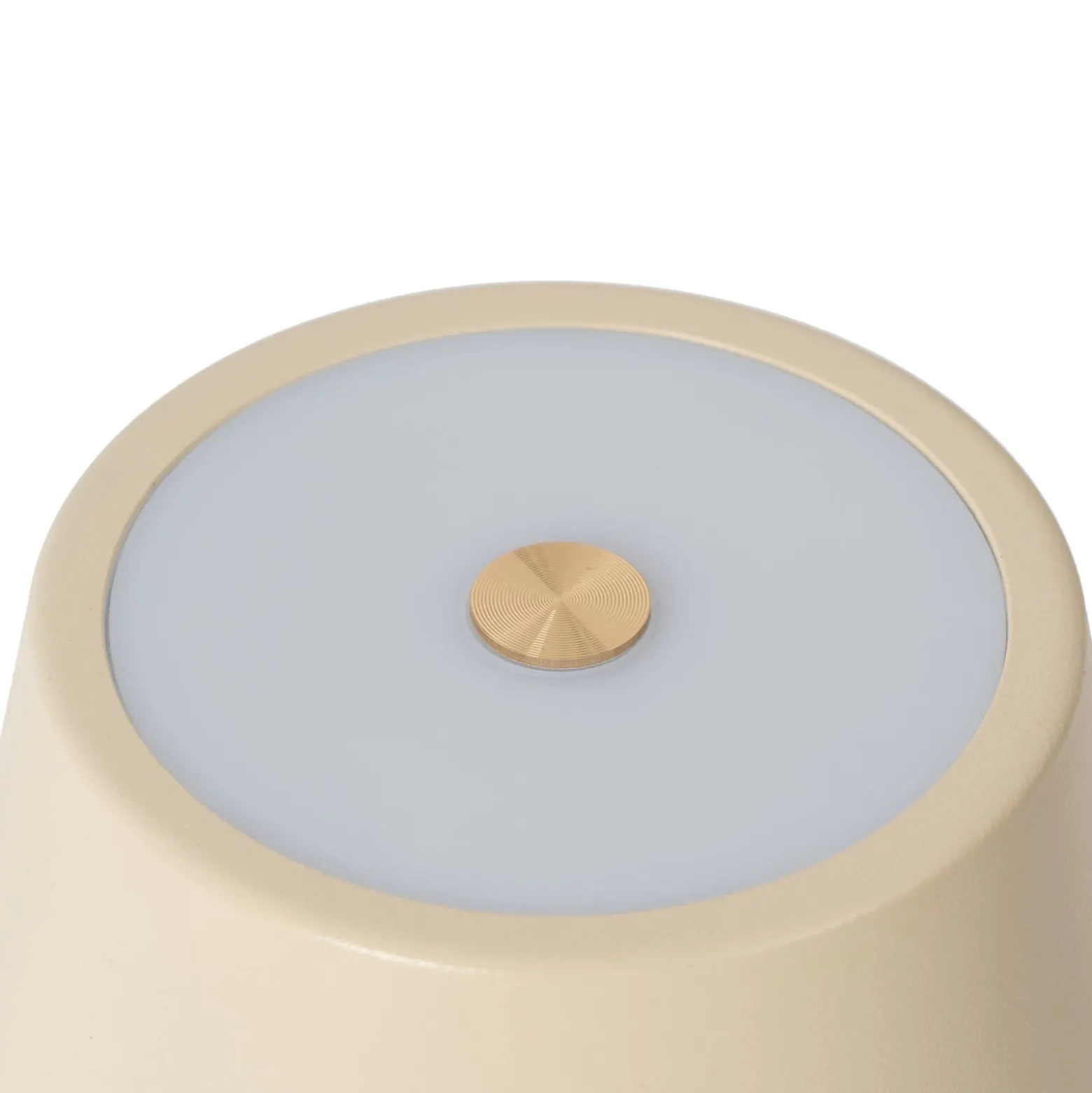 Lindby LED ladattava pöytävalaisin Janea CUBE, beige, metallia