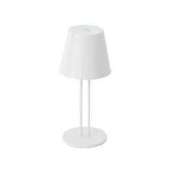 Lindby LED ladattava pöytävalaisin Janea TWIN, valkoinen, metallia